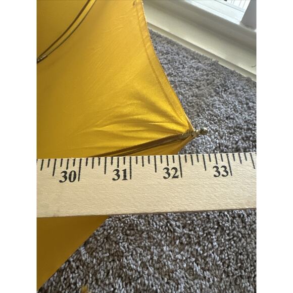 Vintage Yellow KNIRPS Folding Umbrella With Leather Case - Picture 8 of 8